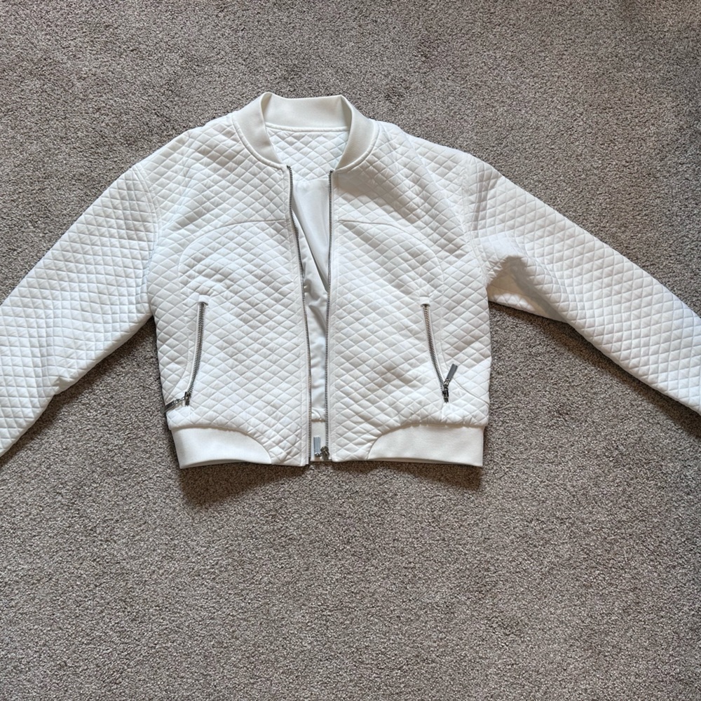 Buffbunny White Bomber Jacket